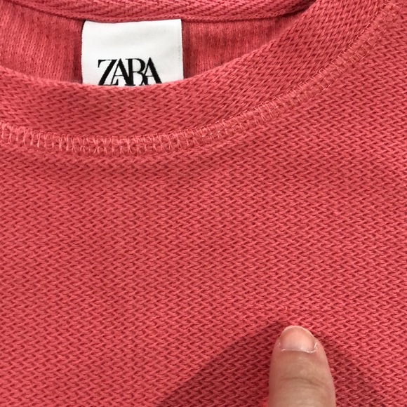 ZARA Textured Jacquard Knit Short Sleeve Tee - Picture 4 of 6